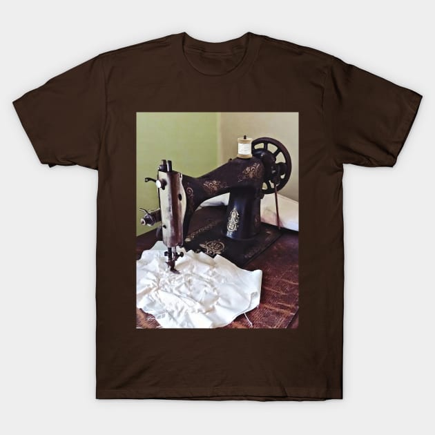 Sewing - Vintage Sewing Machine Circa 1900 T-Shirt by SusanSavad